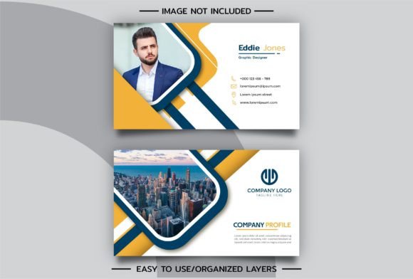 Abstract Elegant Blue and Yellow Business
