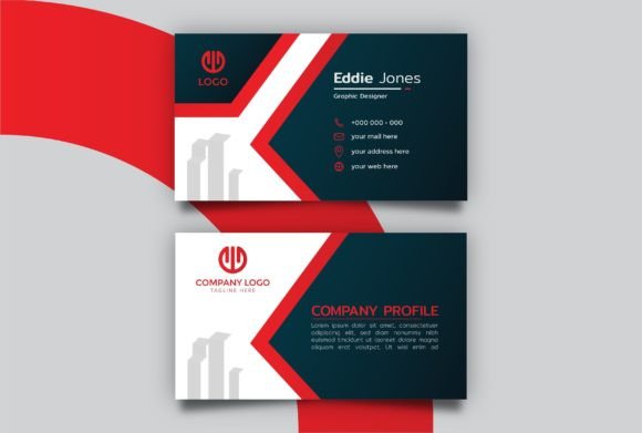 Black Red Real Estate Business Card: A Bold Graphic Design Asset