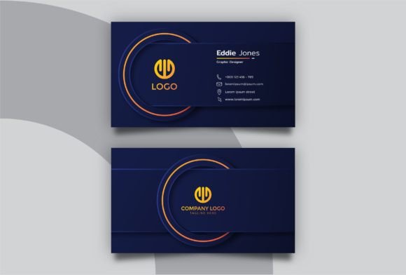 Dark Blue Luxury Business Card