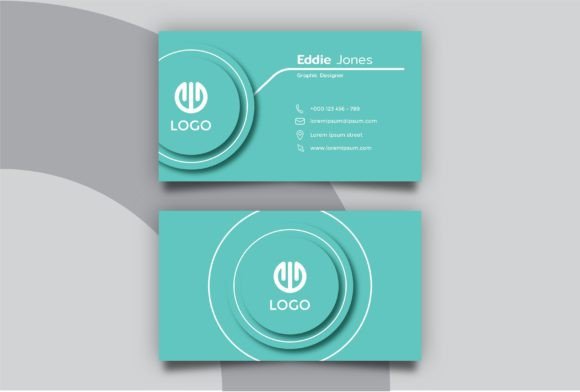 Green Minimalist Business Card Graphics