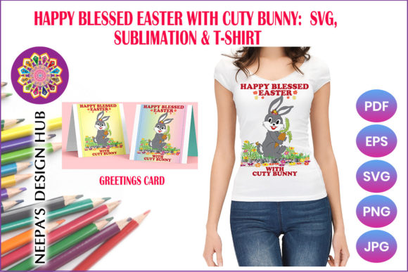 Happy Easter Graphics for Print Templates