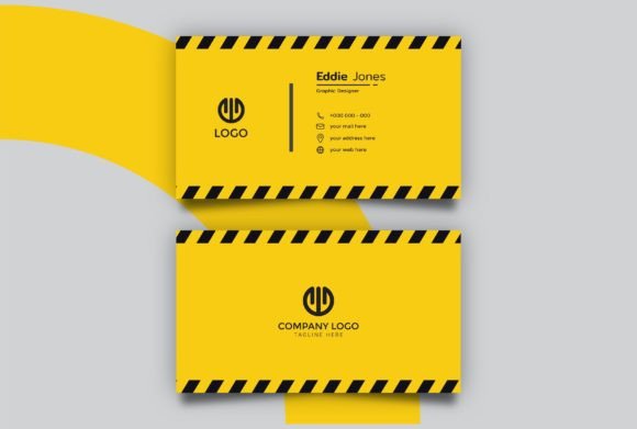 Police Line Pattern Business Card: A Graphic Design Asset for Modern Branding