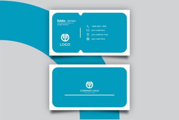 Simple and Clean Blue Business Card