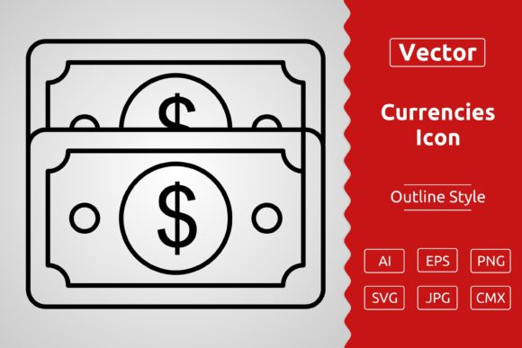 Vector Paper Currencies Outline Icon Des for Modern Branding