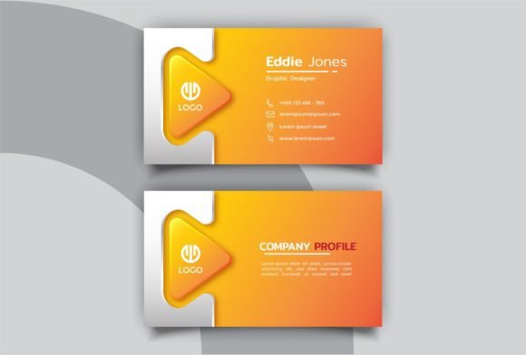 White Orange Creative Business Card: A Graphic Design Asset for Local Branding