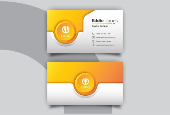 White Orange Modern Business Card